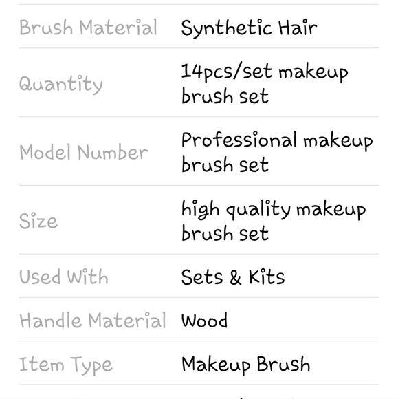 SALE! Makeup Brush Set 14 piece - Picture 6 of 6